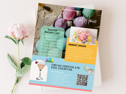 Easter Holiday Newsletter - Festive real estate newsletter template for spreading Easter joy.