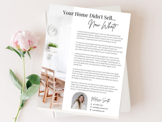 Real Estate Expired Listing Letter - Purposeful letter designed to rekindle interest in expired listings, showcasing real estate expertise and providing compelling insights.