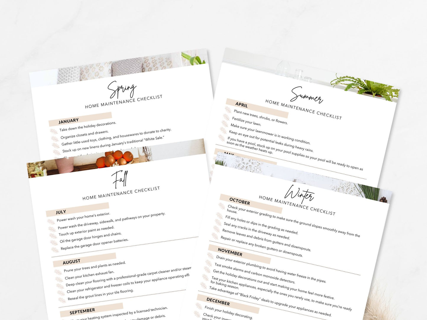 Real Estate Quarterly Home Maintenance Checklist - Comprehensive guide for homeowners, providing essential maintenance tasks and valuable insights for proactive homeownership.