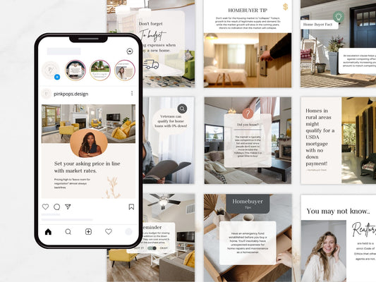 Buyer and Seller Tips Instagram Posts - Engaging visual content offering valuable insights for real estate buyers and sellers.