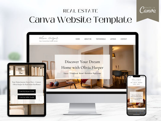 Real Estate Canva Site - Dynamic and versatile online platform for real estate professionals.