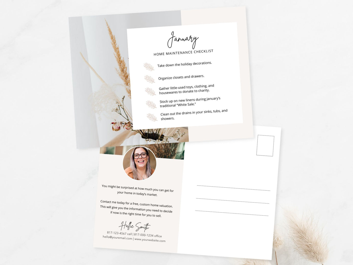 Real Estate Monthly Maintenance Postcards - Eye-catching postcards providing valuable monthly maintenance tips for homeowners, fostering connections and enhancing brand presence.