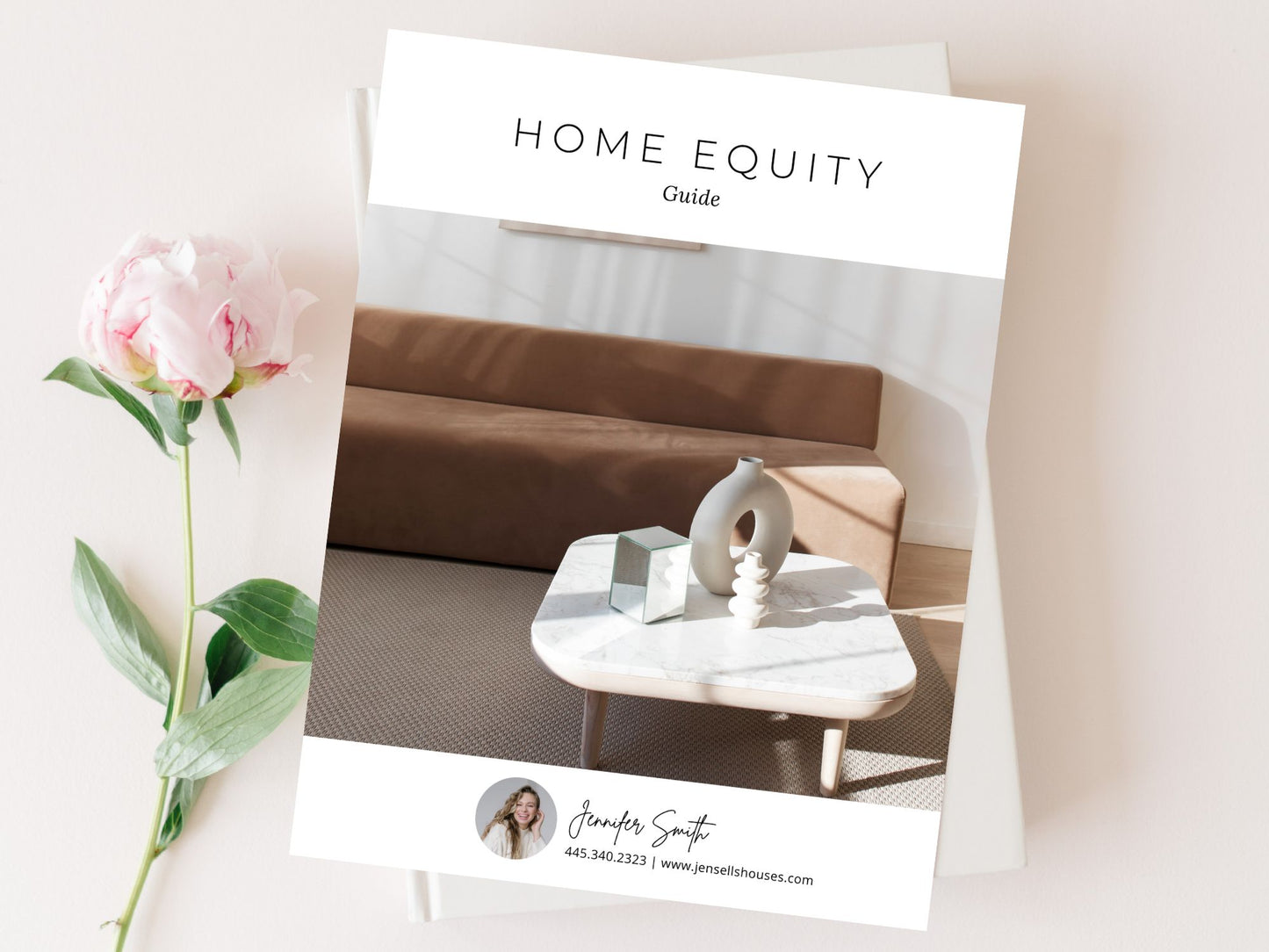 Minimal Home Equity Guide template for real estate agents to help homeowners maximize their home equity,