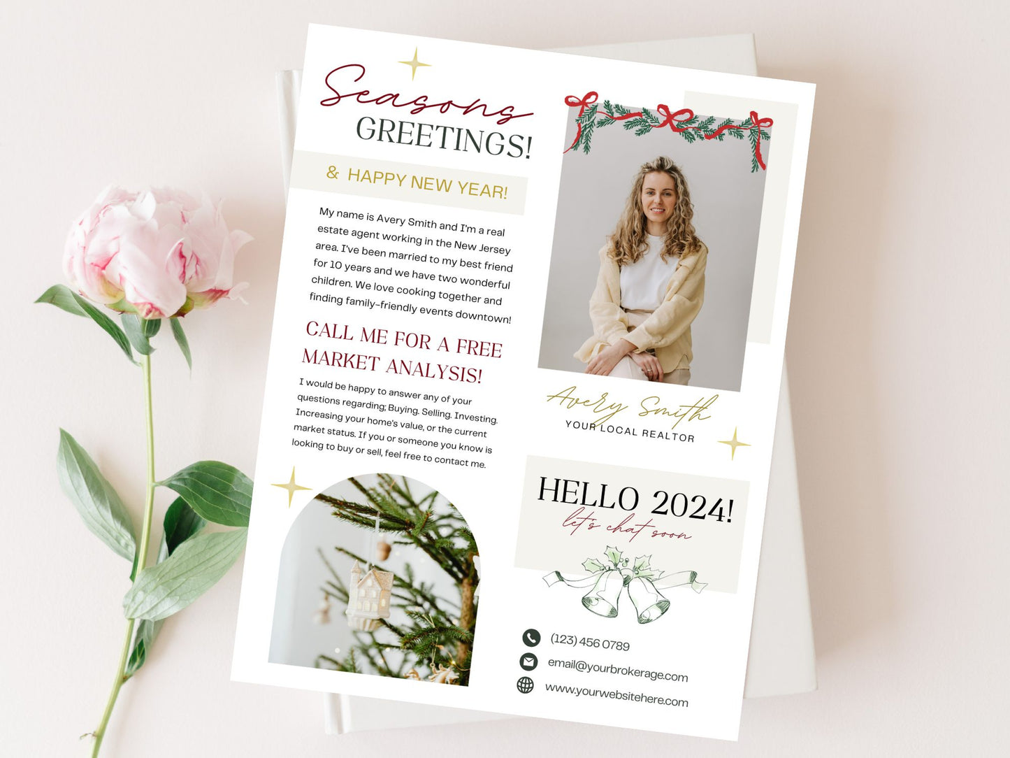 Real Estate Christmas Holiday Flyer - Extending Warm Holiday Greetings and Joy to Clients and the Community