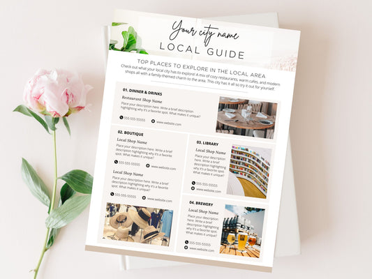 Real Estate Local Guide Vol 01 - Comprehensive guide for real estate professionals to provide valuable insights about the local area to their clients.