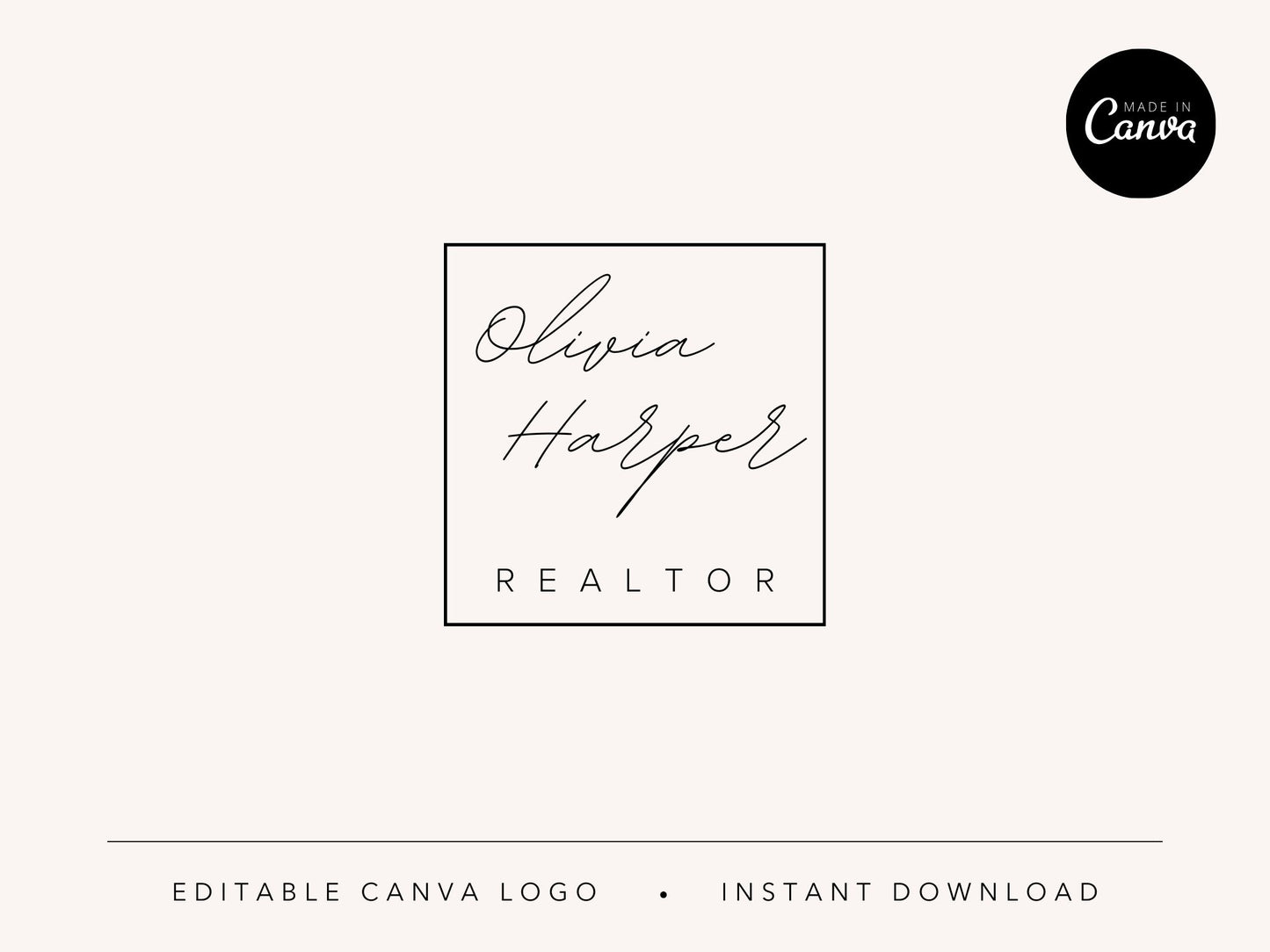 Olivia Harper Logo Template - Clean and modern logo designed for versatile personal or business branding.