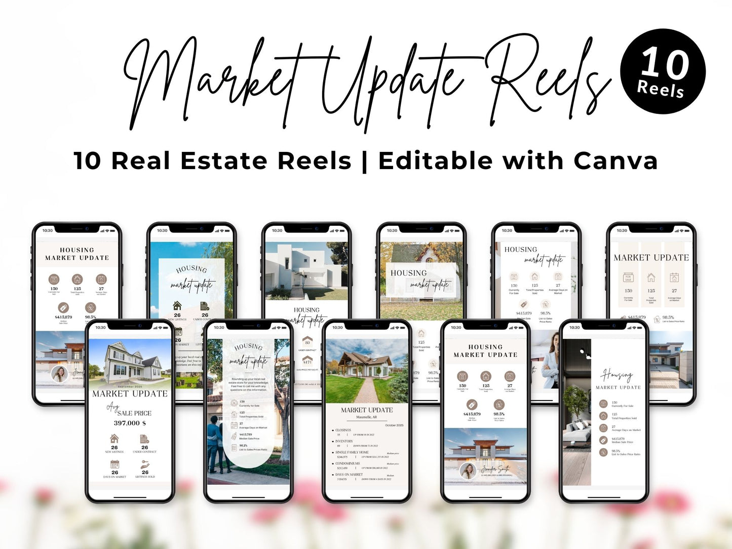 Real estate market update reels with trends, insights, and statistics for informed decision-making.