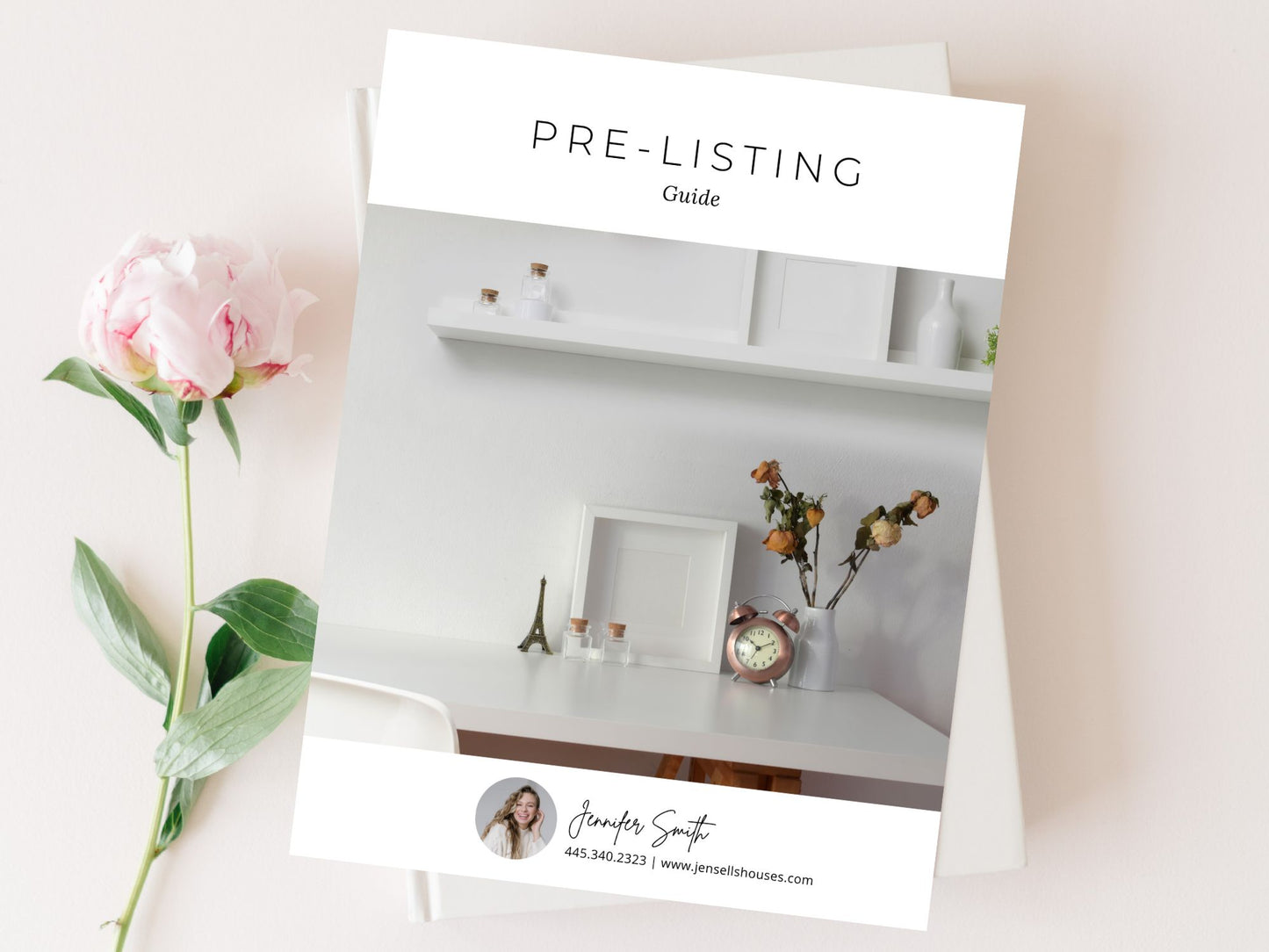 Minimal Pre-Listing Guide template for real estate agents to prepare sellers for the listing
process.