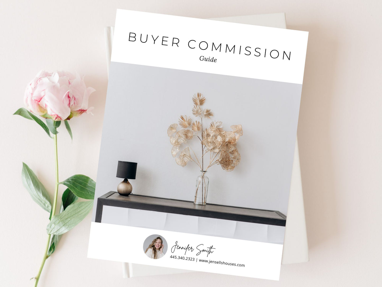 Minimal Buyer Commission Guide template detailing real estate commission structures for buyers.