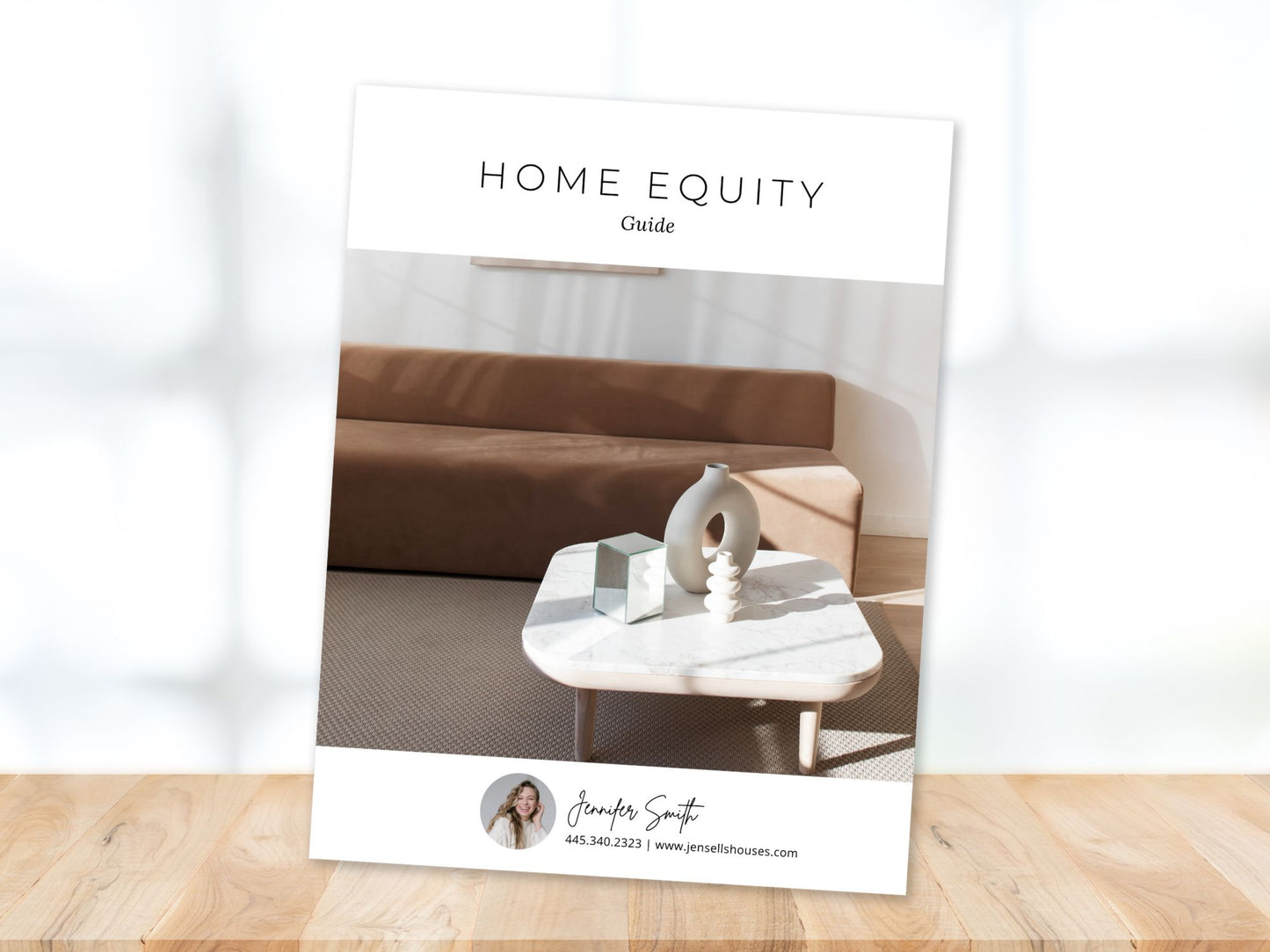 Minimal Home Equity Guide template for real estate agents to help homeowners maximize their home equity,