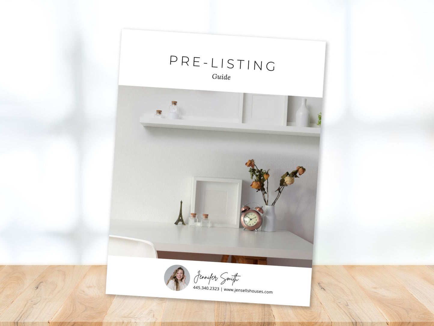 Minimal Pre-Listing Guide template for real estate agents to prepare sellers for the listing
process.