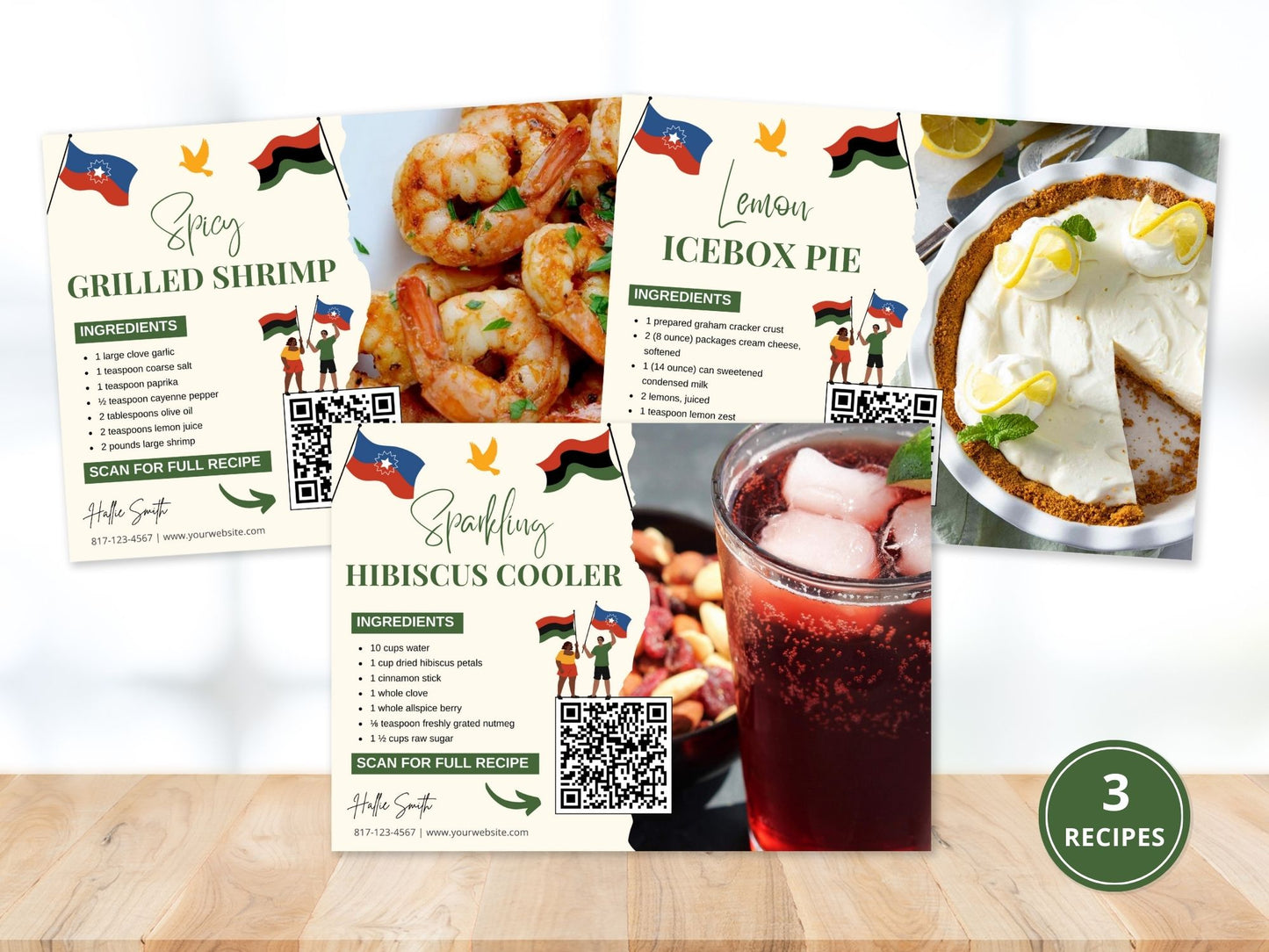 Juneteenth Real Estate Recipe Postcards - Celebrate cultural heritage with delicious recipes and community connection.