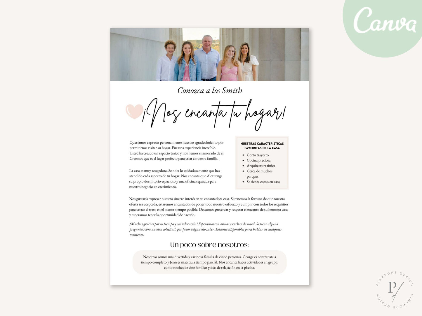 Spanish Home Offer Letter Vol 01 - Make a lasting impression when presenting a purchase offer in Spanish.