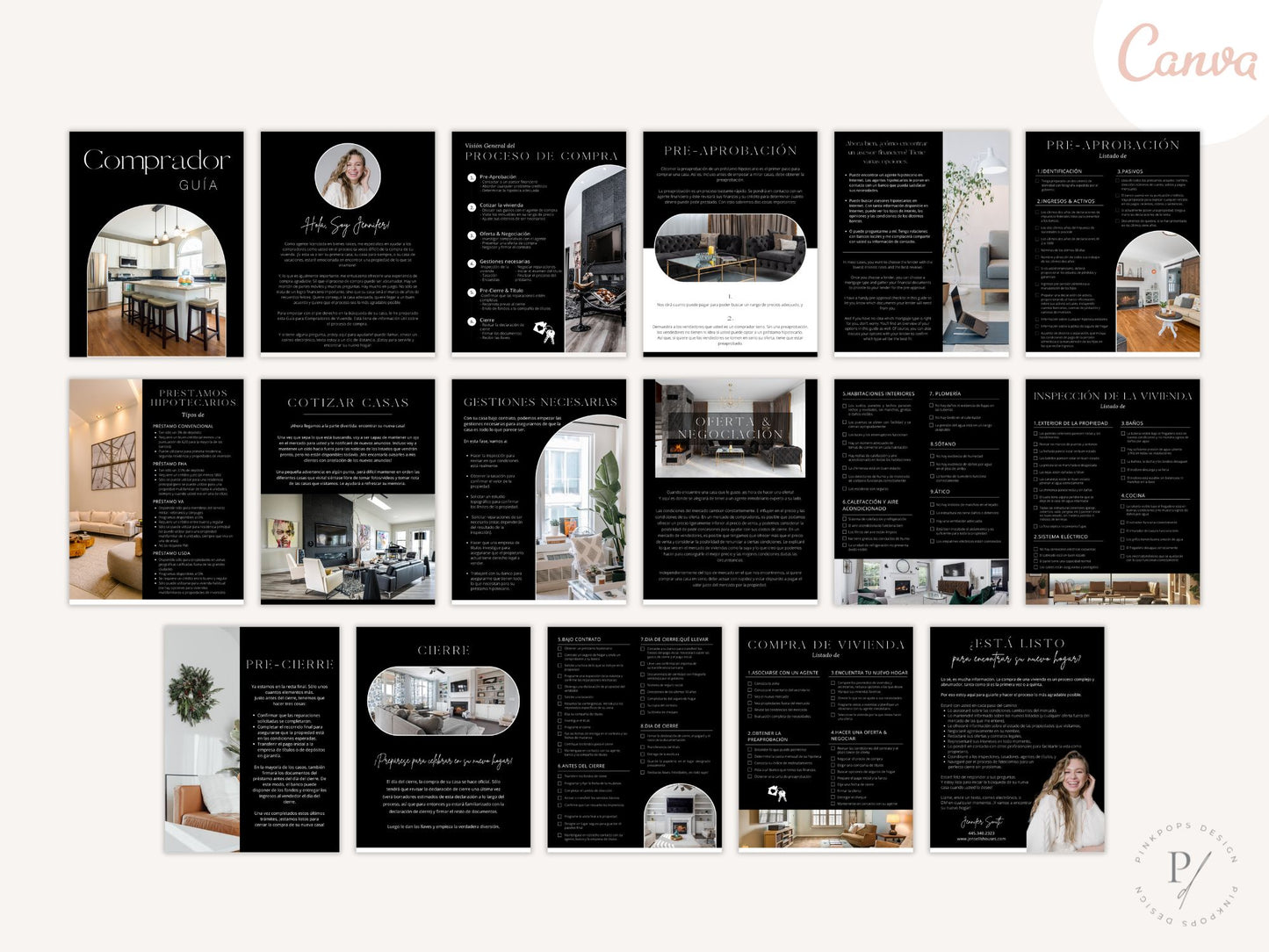 Spanish Black Buyer and Seller Guides Vol 01- Sleek guides for Spanish-speaking real estate clients.