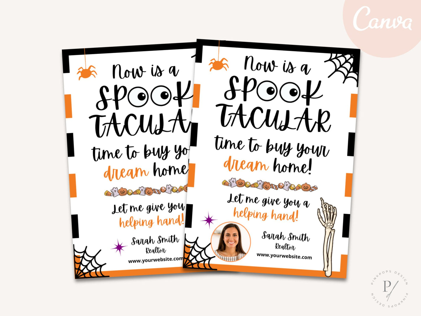 Real Estate Halloween Pop By Tags - Creatively designed tags for adding a festive touch to your pop-by gifts and creating a memorable and personalized connection with clients during the Halloween season.