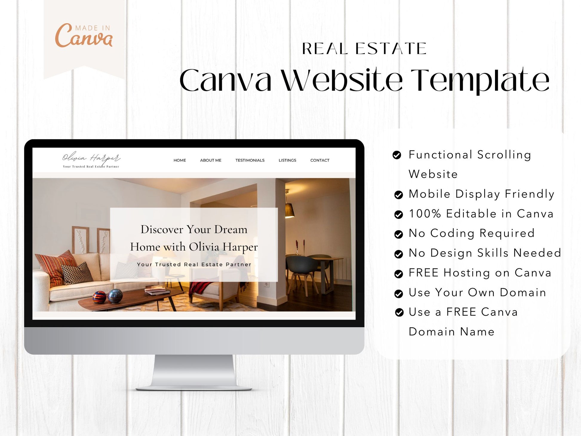 Real Estate Canva Site - Dynamic and versatile online platform for real estate professionals.