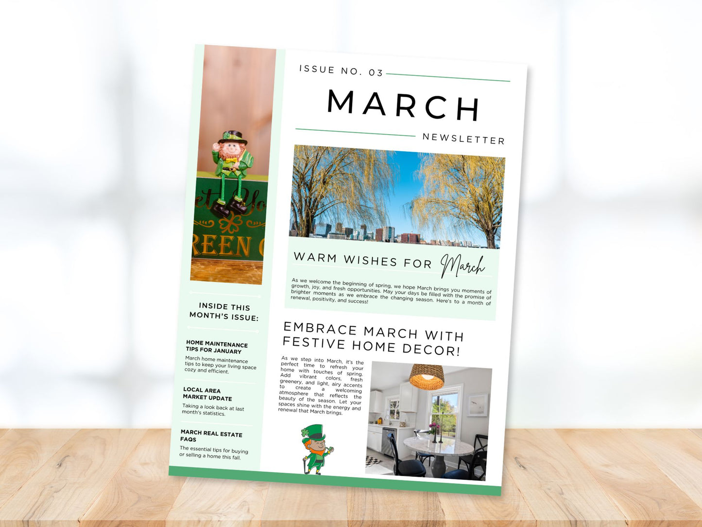 March Newsletter 2025 with spring tips, market trends, and real estate updates for clients.