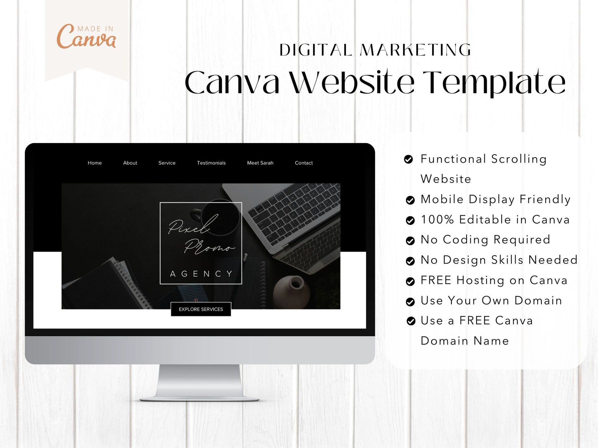 Social Media Marketing Agency Canva Site - Powerful and customizable online platform for social media marketing professionals.