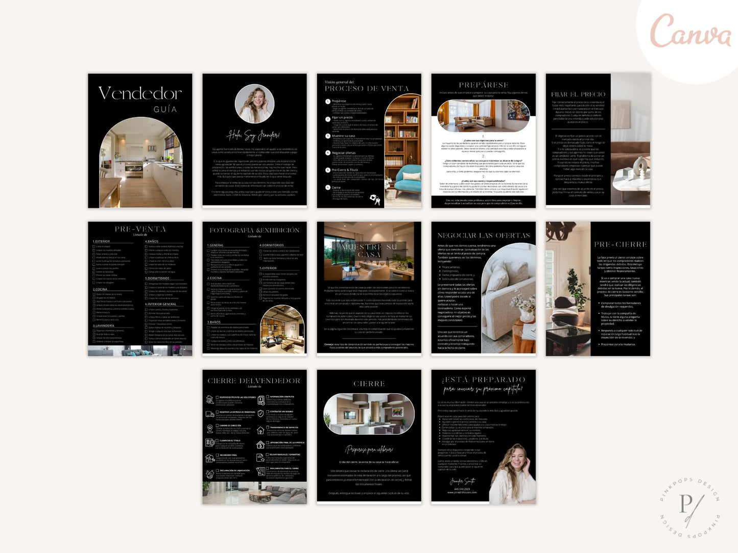Spanish Black Buyer and Seller Guides Vol 01- Sleek guides for Spanish-speaking real estate clients.