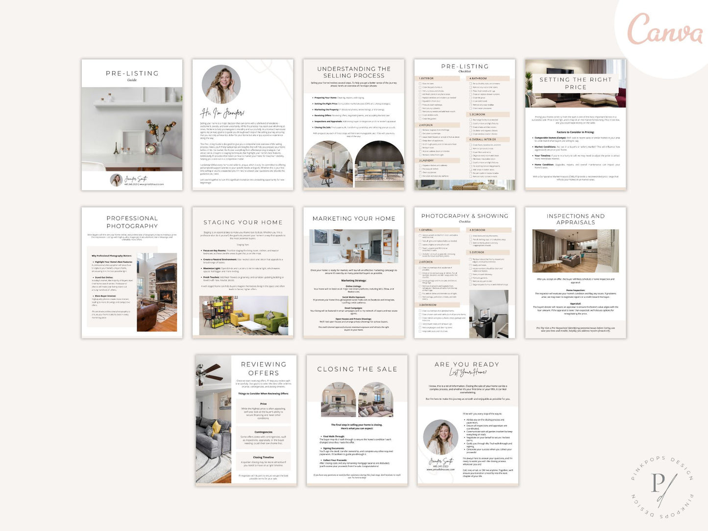 Minimal Pre-Listing Guide template for real estate agents to prepare sellers for the listing
process.