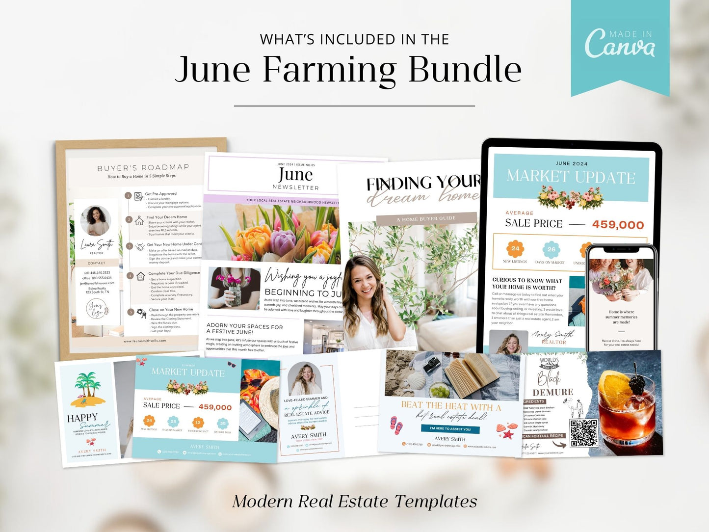 Real Estate June Farming Bundle - Essential materials for effective neighborhood farming.