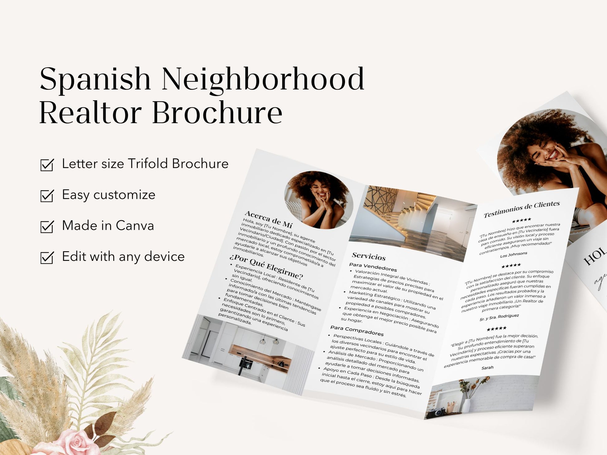 Spanish Neighborhood Realtor Brochure - Engage your Spanish-speaking audience with our tailored brochure.