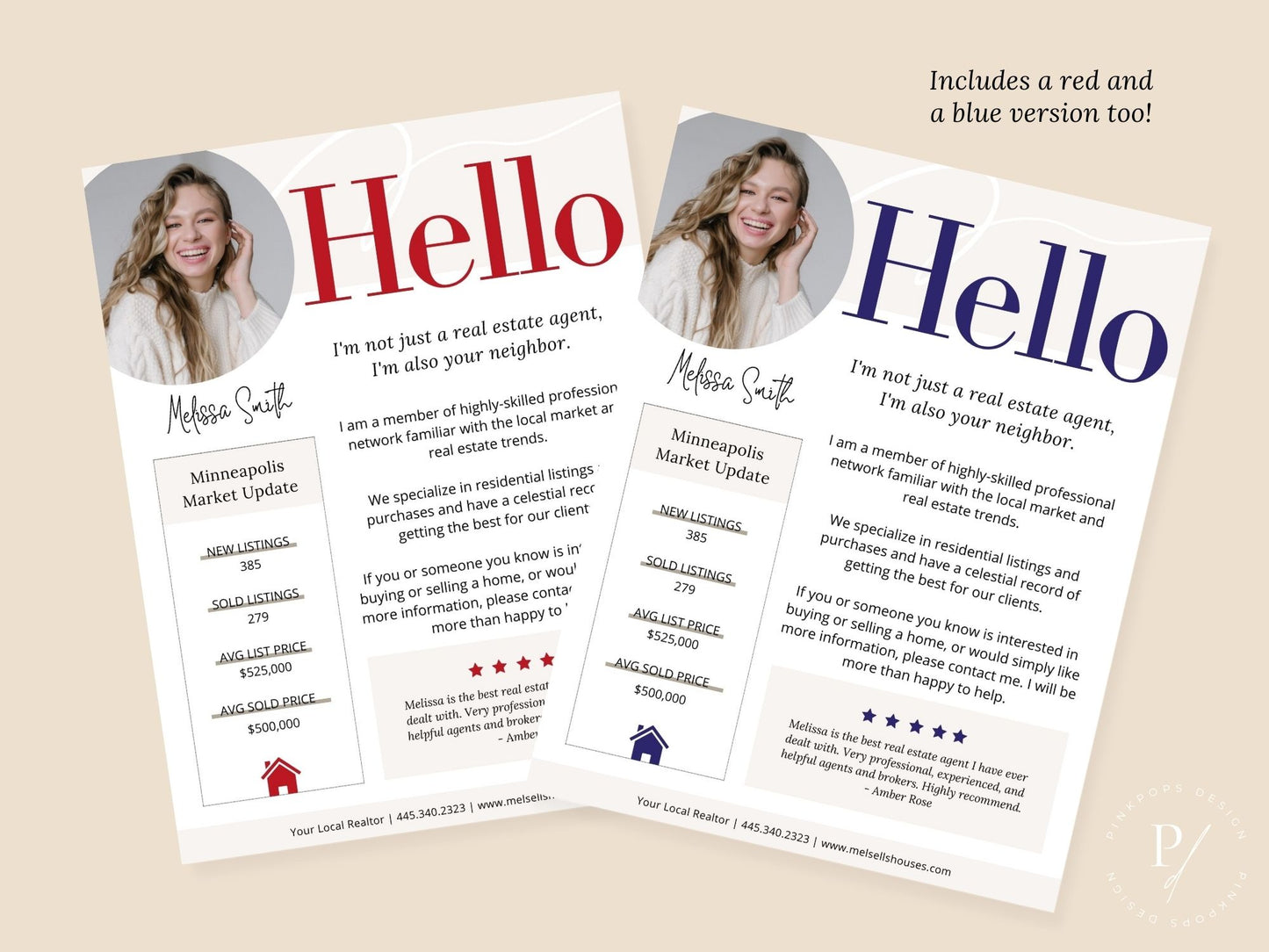 Image: A modern real estate agent introduction letter with a sleek design and professional branding.