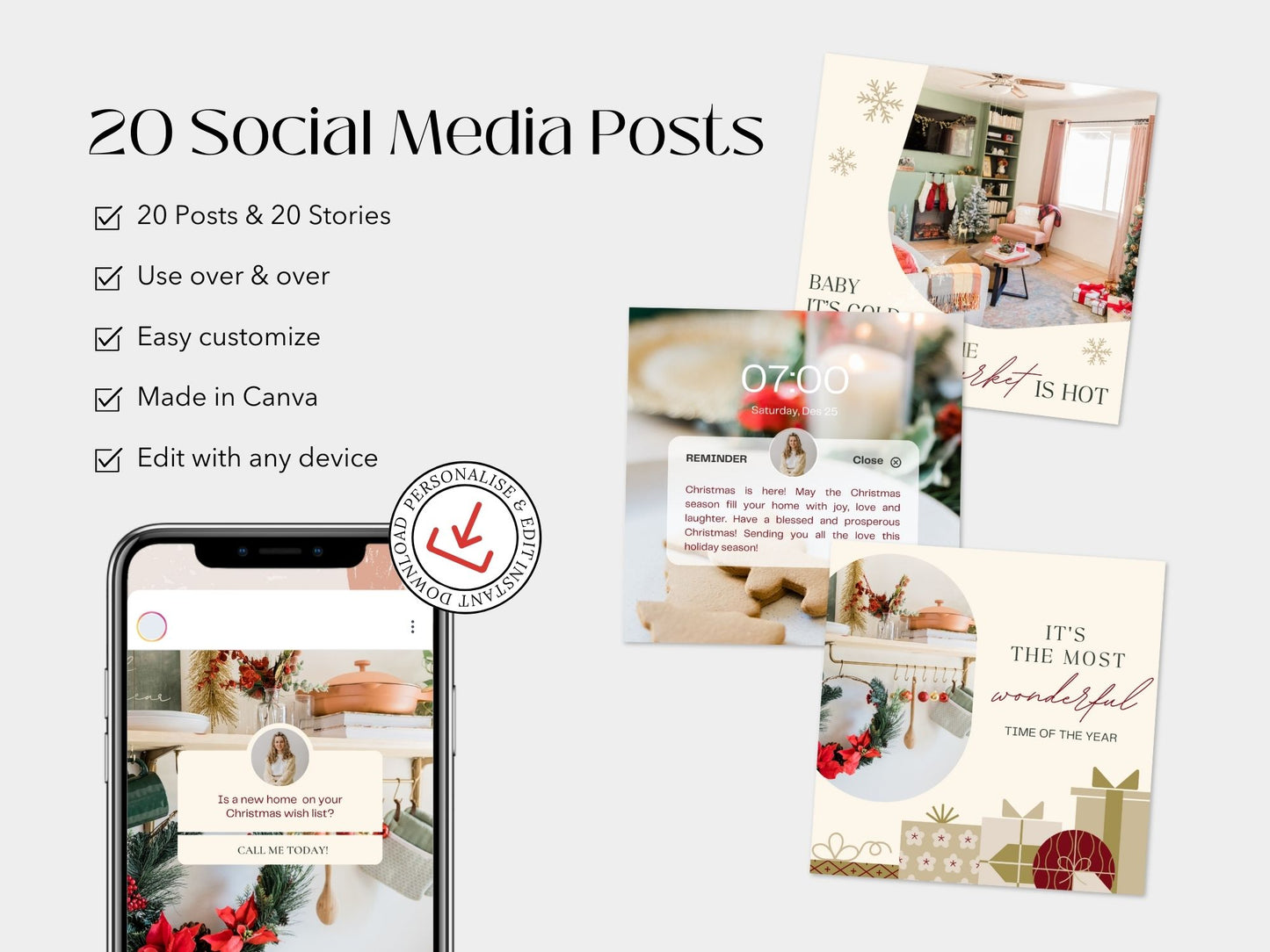 Real Estate Christmas Social Media Posts - Festive Social Media Engagement for the Holiday Season