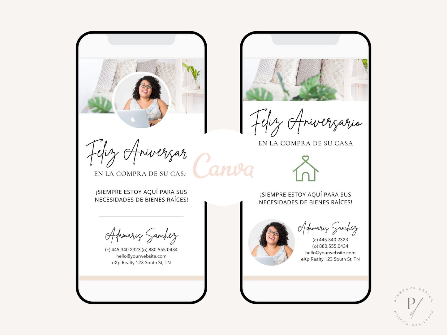Spanish Textable Happy Housiversary Card - Celebrate homeownership milestones in Spanish with a textable card, sending warm wishes to Spanish-speaking clients on their home anniversary for lasting connections and client appreciation.