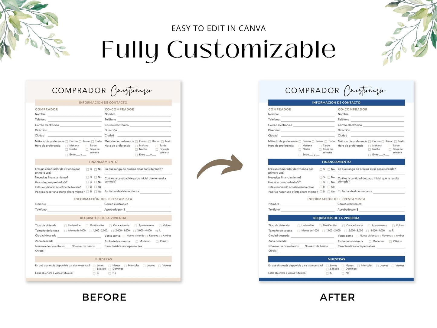 Spanish Buyer and Seller Questionnaire Bundle - Essential tools for effective communication with Spanish-speaking clients.