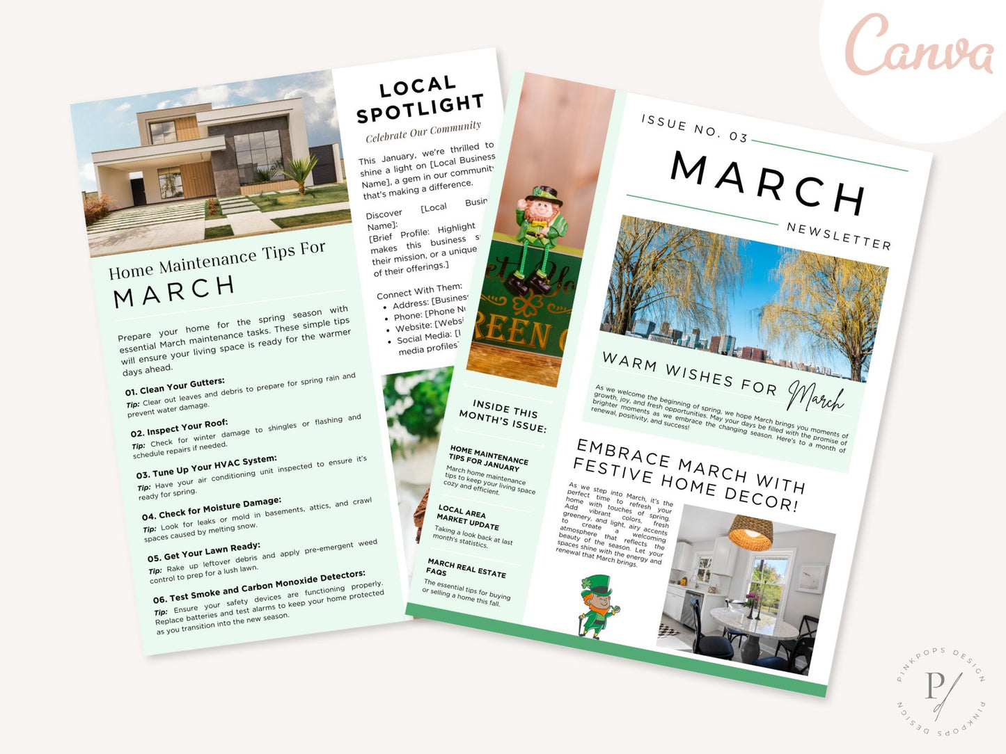 March Newsletter 2025 with spring tips, market trends, and real estate updates for clients.