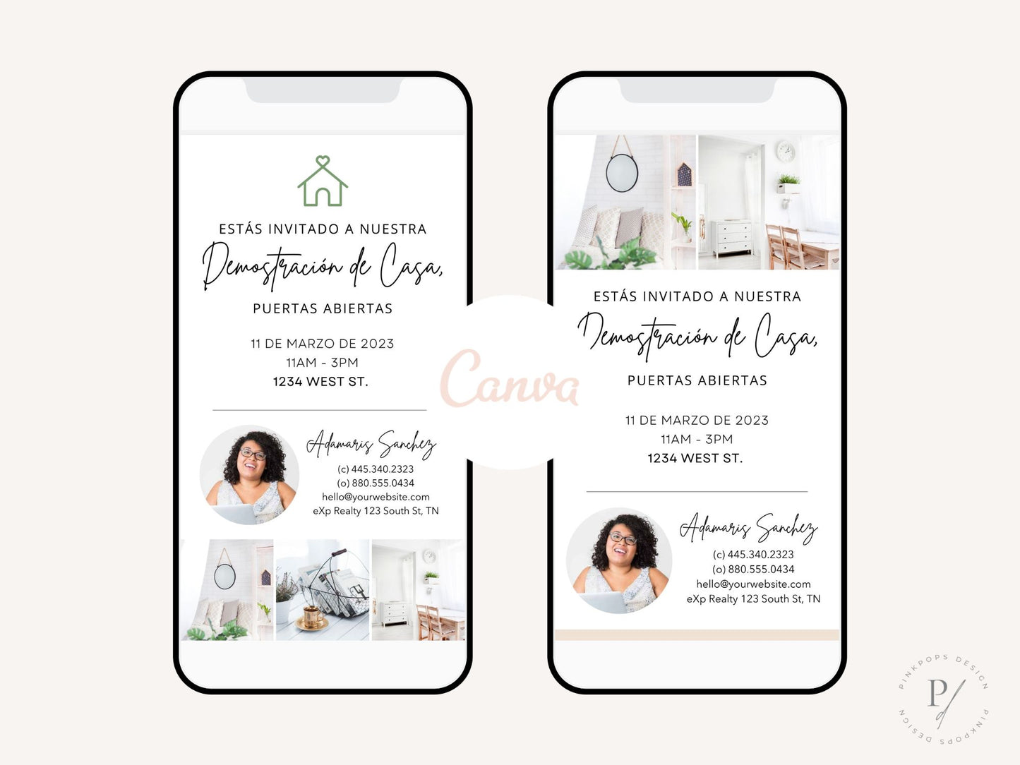 Spanish Textable Open House Invitation