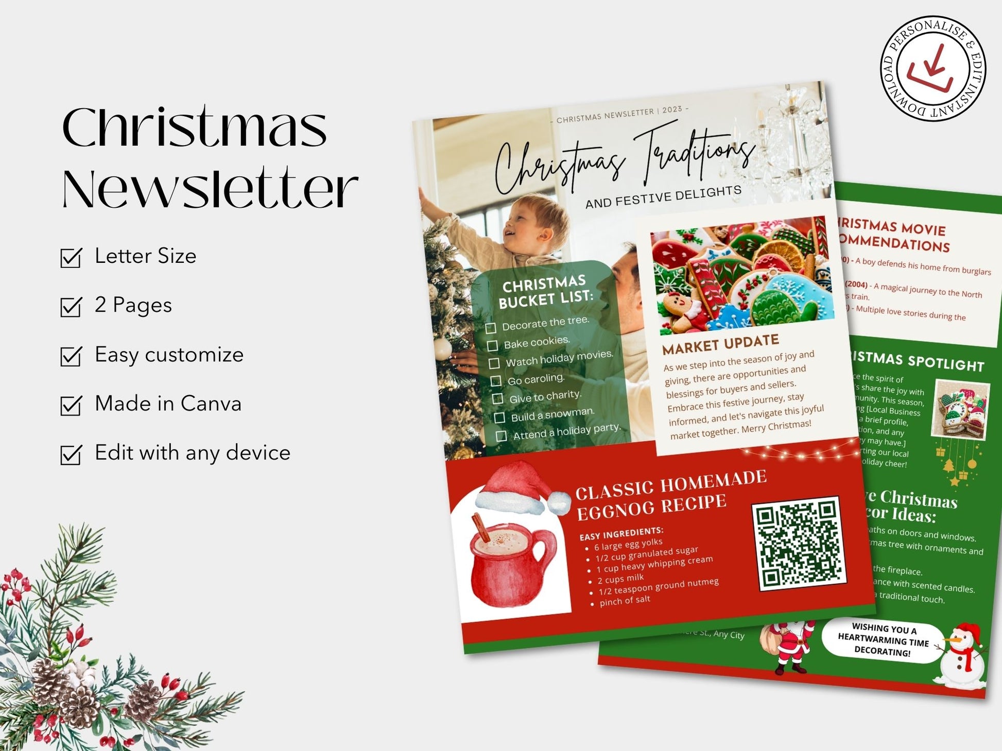 Real Estate Christmas Newsletter 2023 - Festive Client Communication for the Holiday Season