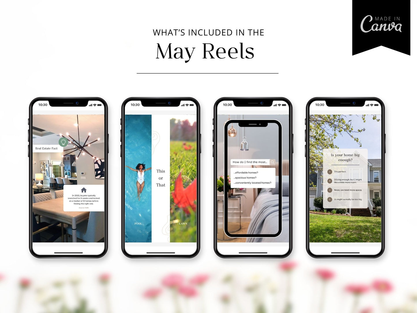 Editable May real estate Instagram reels for agents
