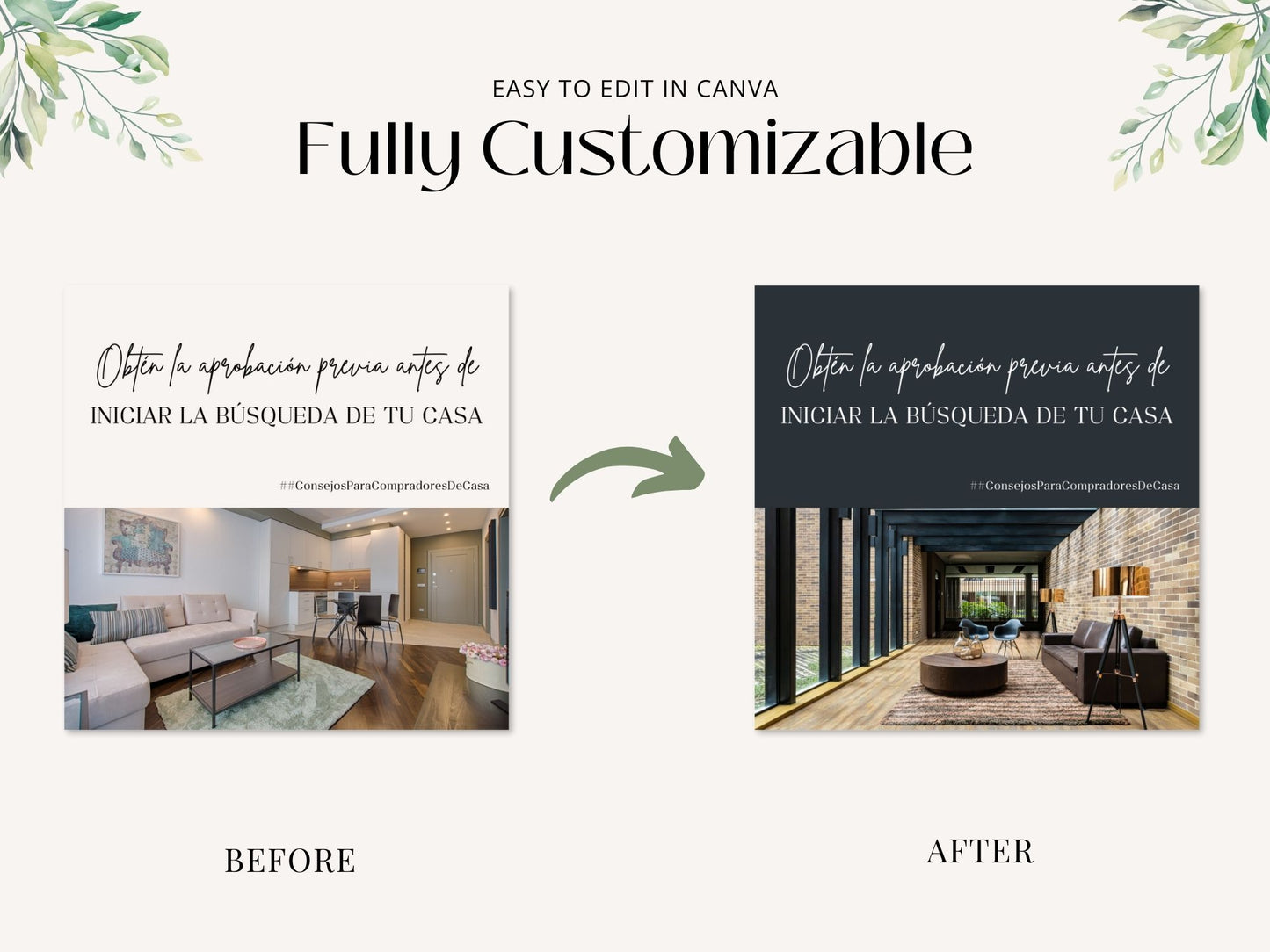 Spanish Buyer and Seller Tips Instagram Posts- Real estate tips templates for Spanish-speaking clients.
