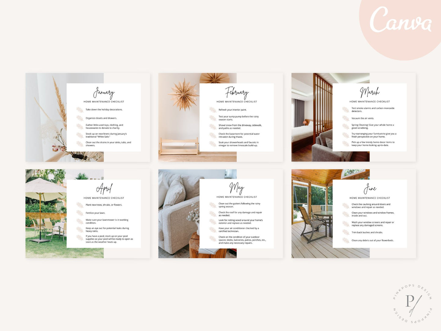Real Estate Monthly Maintenance Postcards - Eye-catching postcards providing valuable monthly maintenance tips for homeowners, fostering connections and enhancing brand presence.