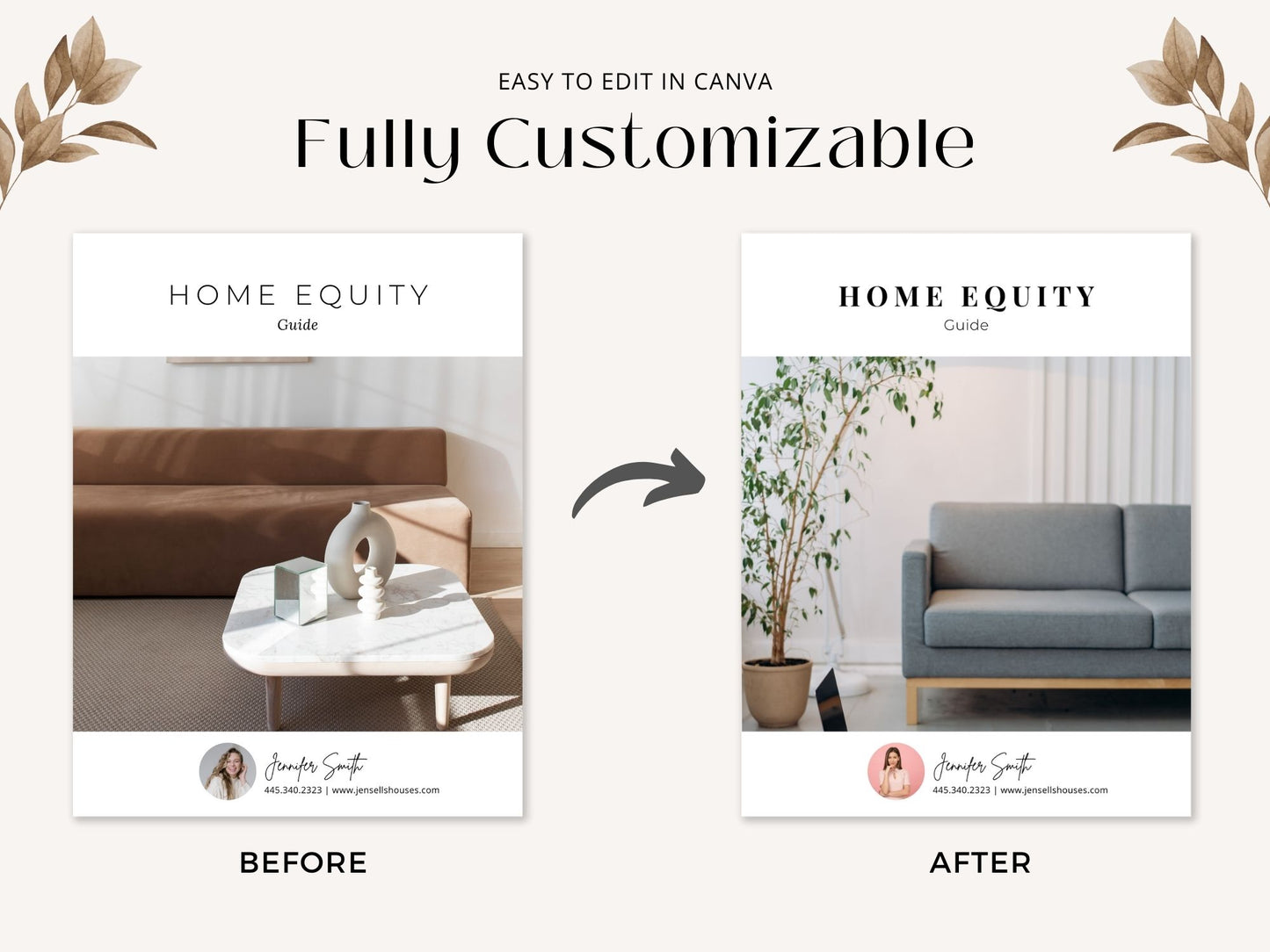 Minimal Home Equity Guide template for real estate agents to help homeowners maximize their home equity,