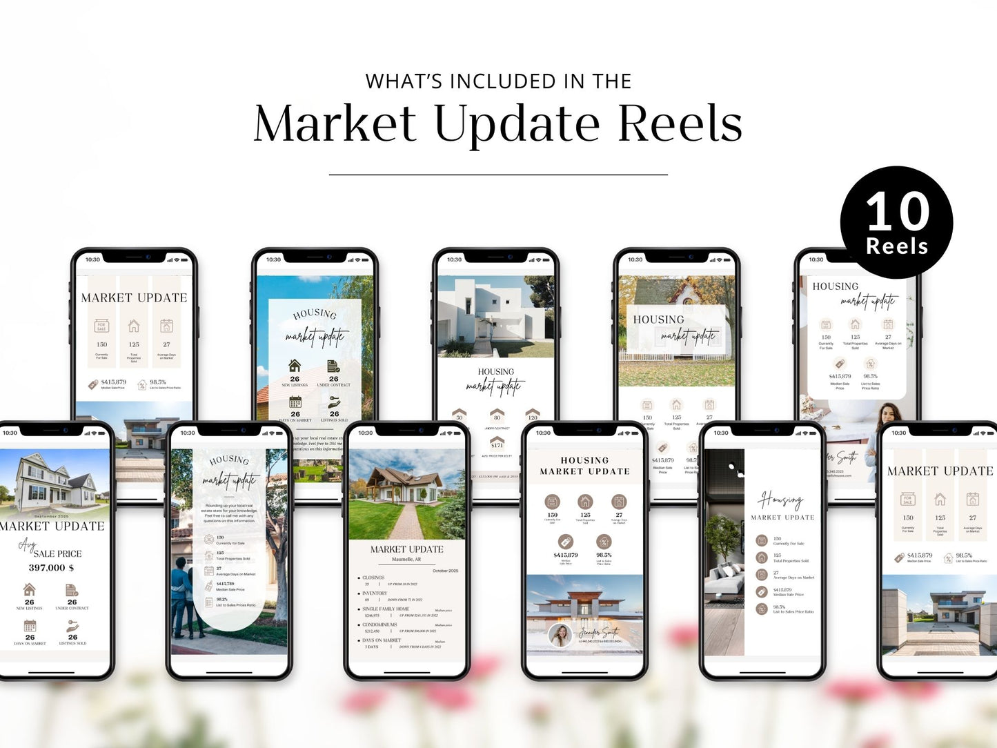 Real estate market update reels with trends, insights, and statistics for informed decision-making.