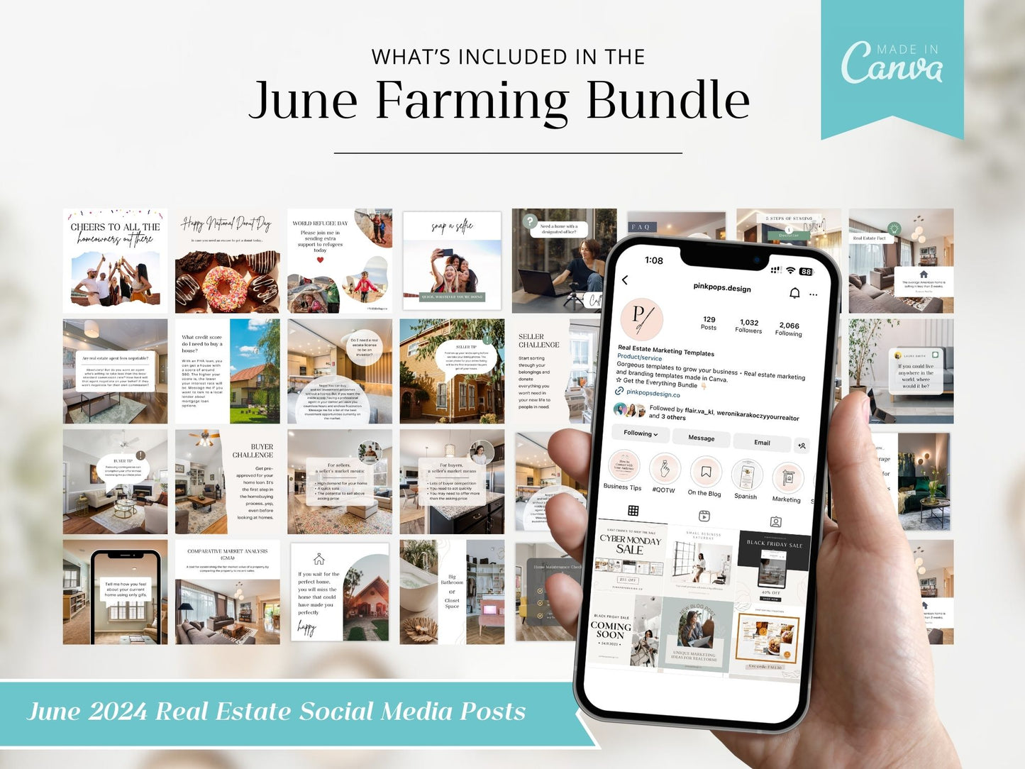 Real Estate June Farming Bundle - Essential materials for effective neighborhood farming.