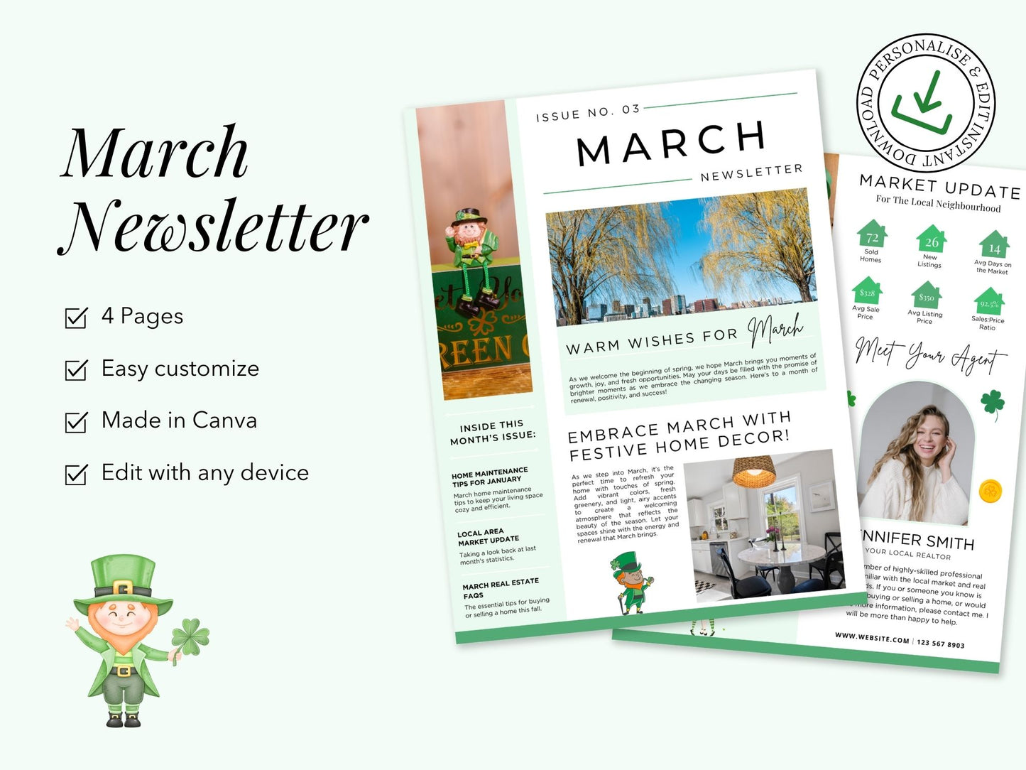 March Newsletter 2025 with spring tips, market trends, and real estate updates for clients.