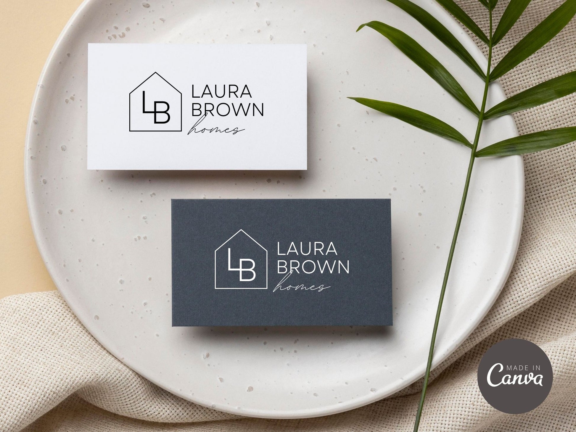 Laura Brown Homes Logo Template - Distinctive and personalized logo designed for stylish real estate professionals.