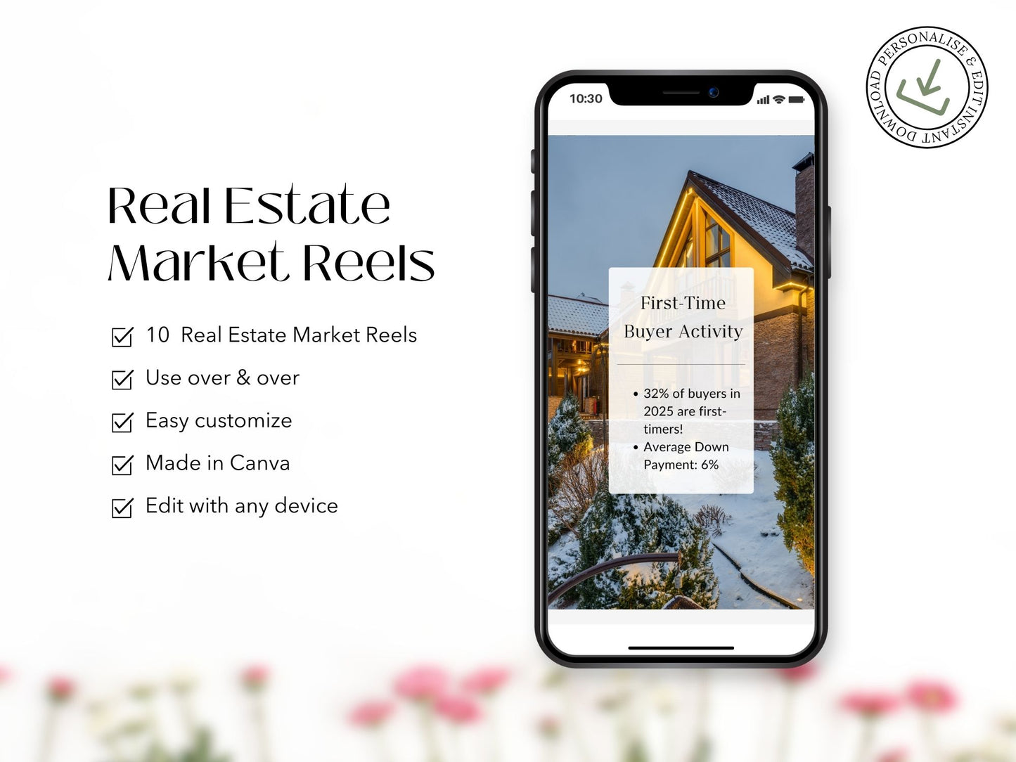 Engaging real estate market reels highlighting trends, updates, and insights for buyers and sellers.