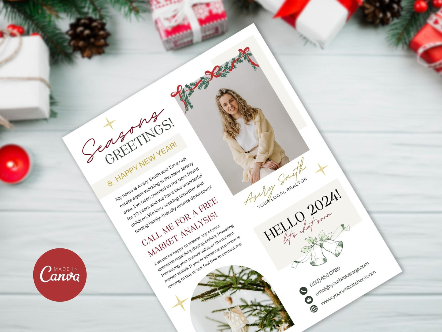 Real Estate Christmas Holiday Flyer - Extending Warm Holiday Greetings and Joy to Clients and the Community