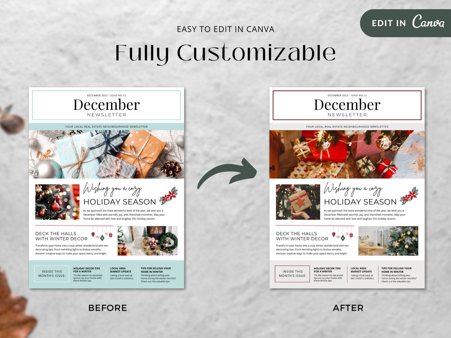 Minimal December Newsletter 2023 - Clean and Stylish Newsletter Template