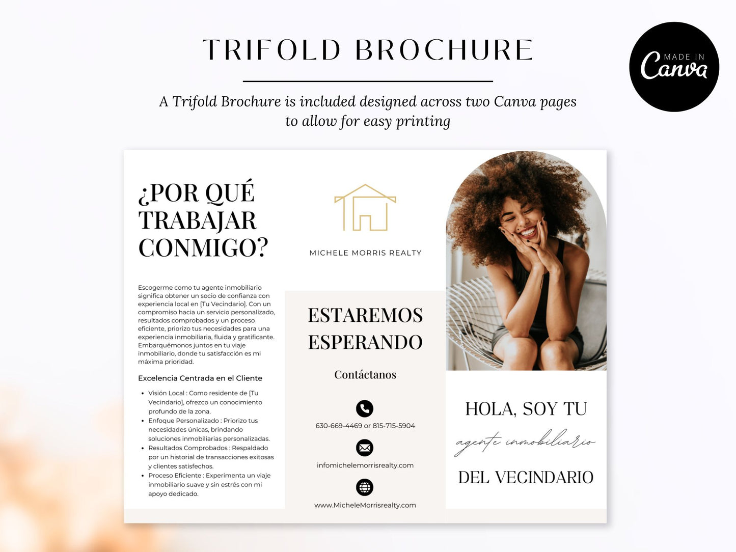 Spanish Neighborhood Realtor Brochure - Engage your Spanish-speaking audience with our tailored brochure.