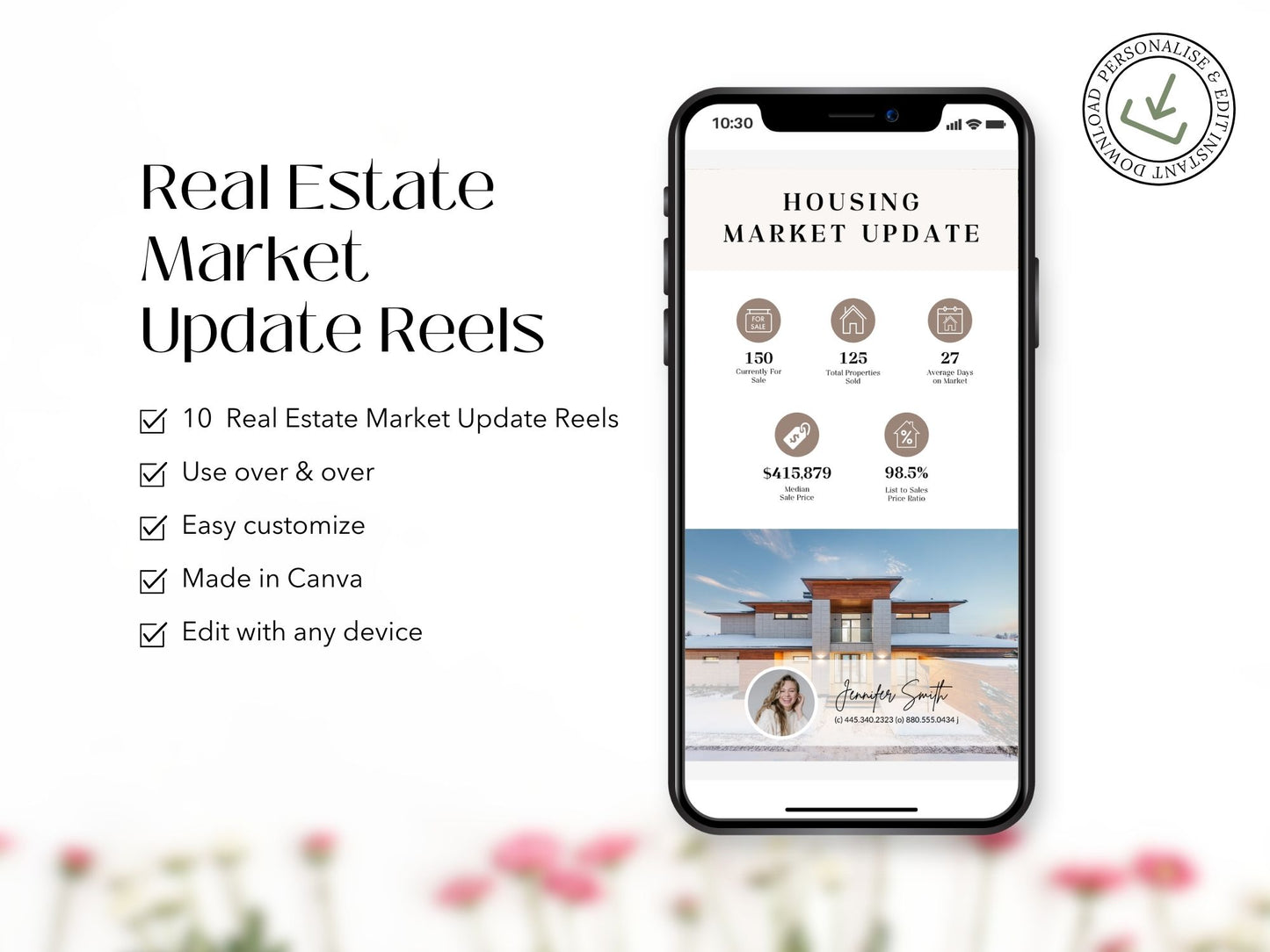 Real estate market update reels with trends, insights, and statistics for informed decision-making.