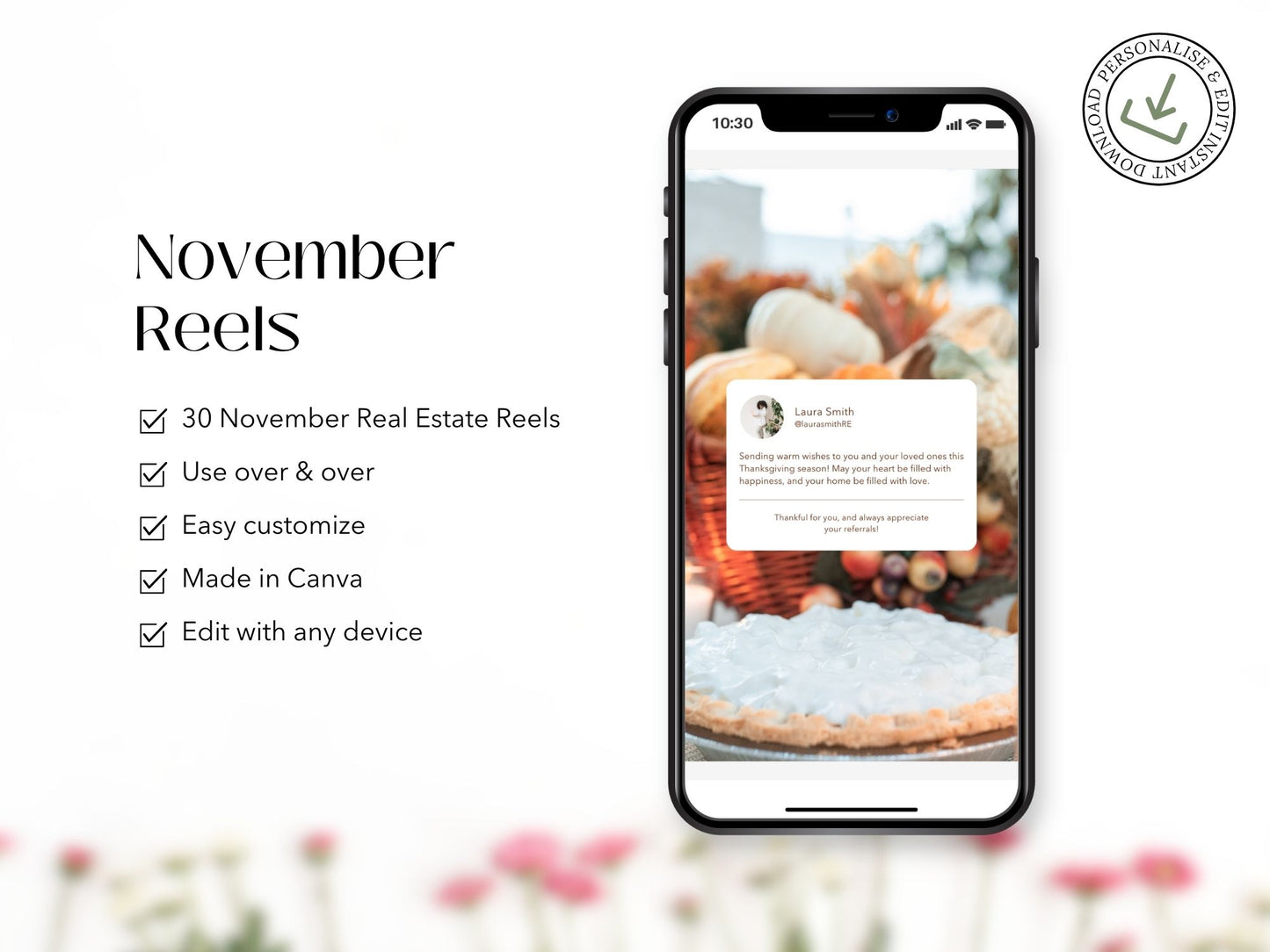 November Real Estate Instagram Reels for engaging and seasonal video marketing ideas tailored to realtors.
