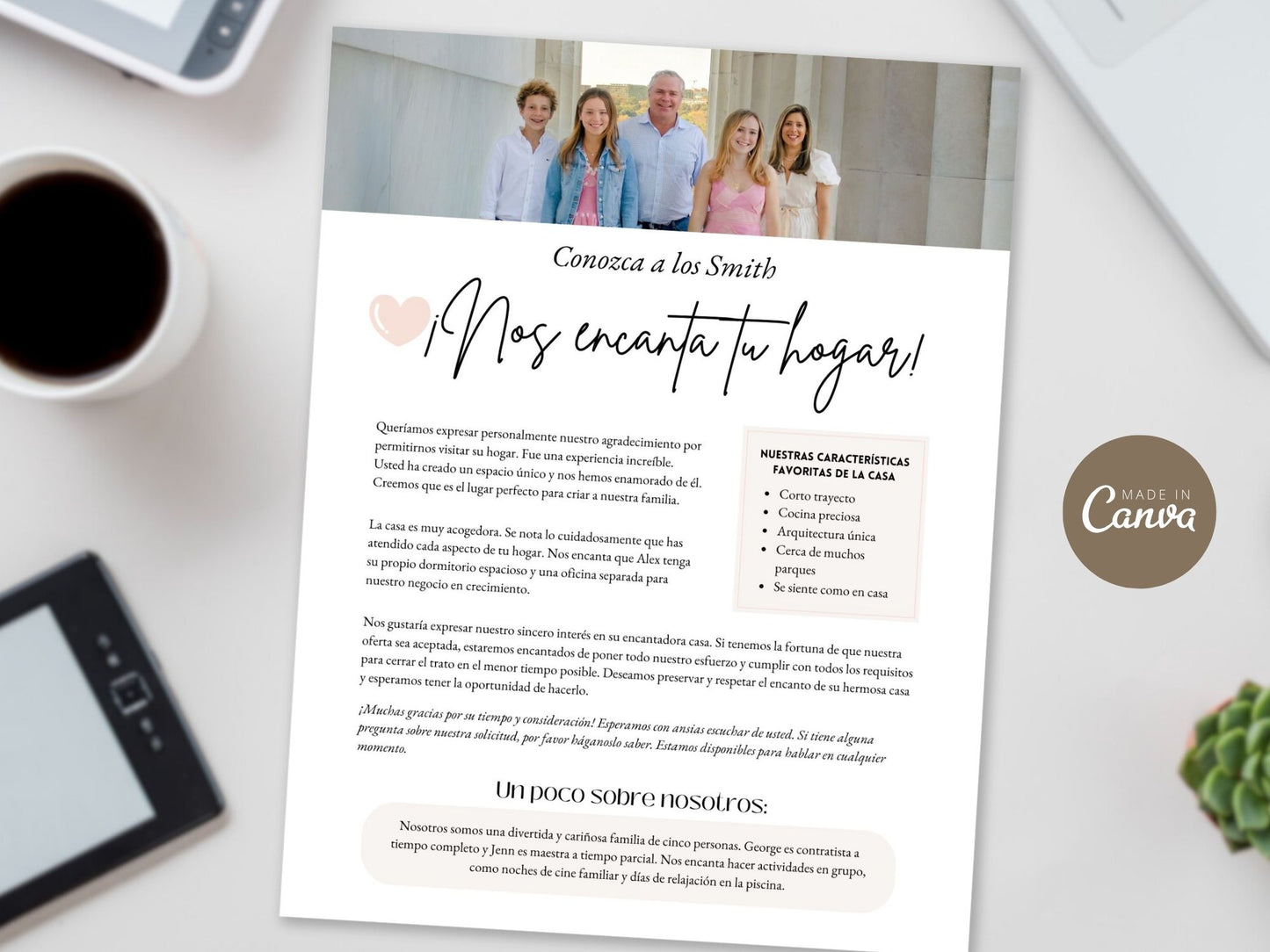 Spanish Home Offer Letter Vol 01 - Make a lasting impression when presenting a purchase offer in Spanish.
