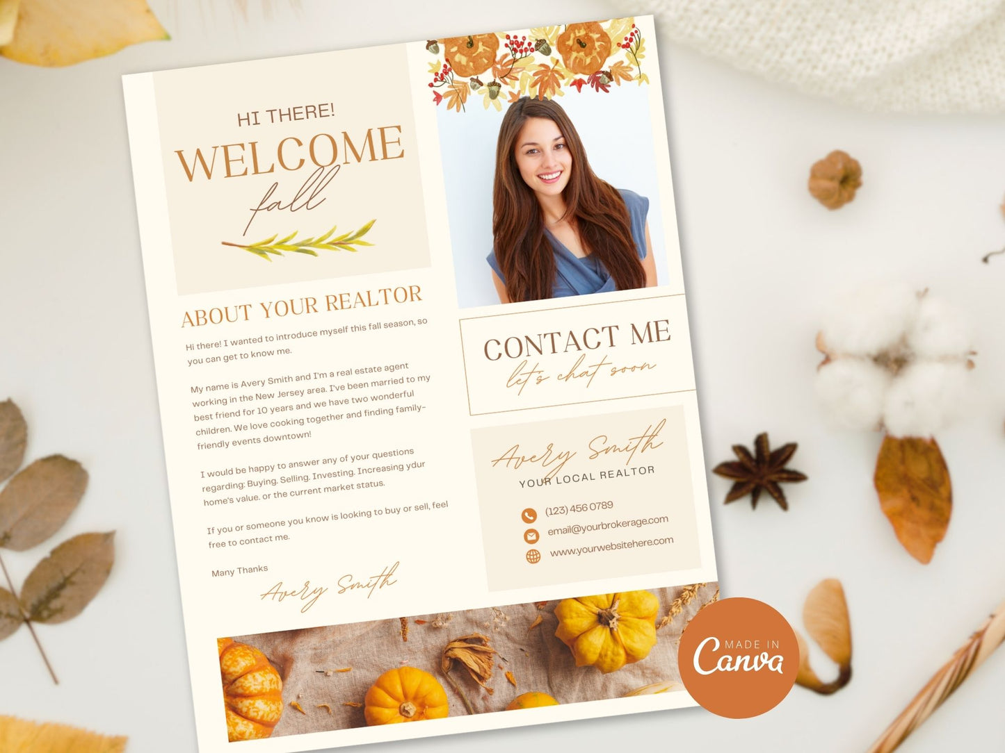 Real Estate Fall Real Estate Letter - Thoughtfully crafted letter template for sharing seasonal updates, expressing gratitude, and maintaining a strong connection with your real estate audience during the fall season.