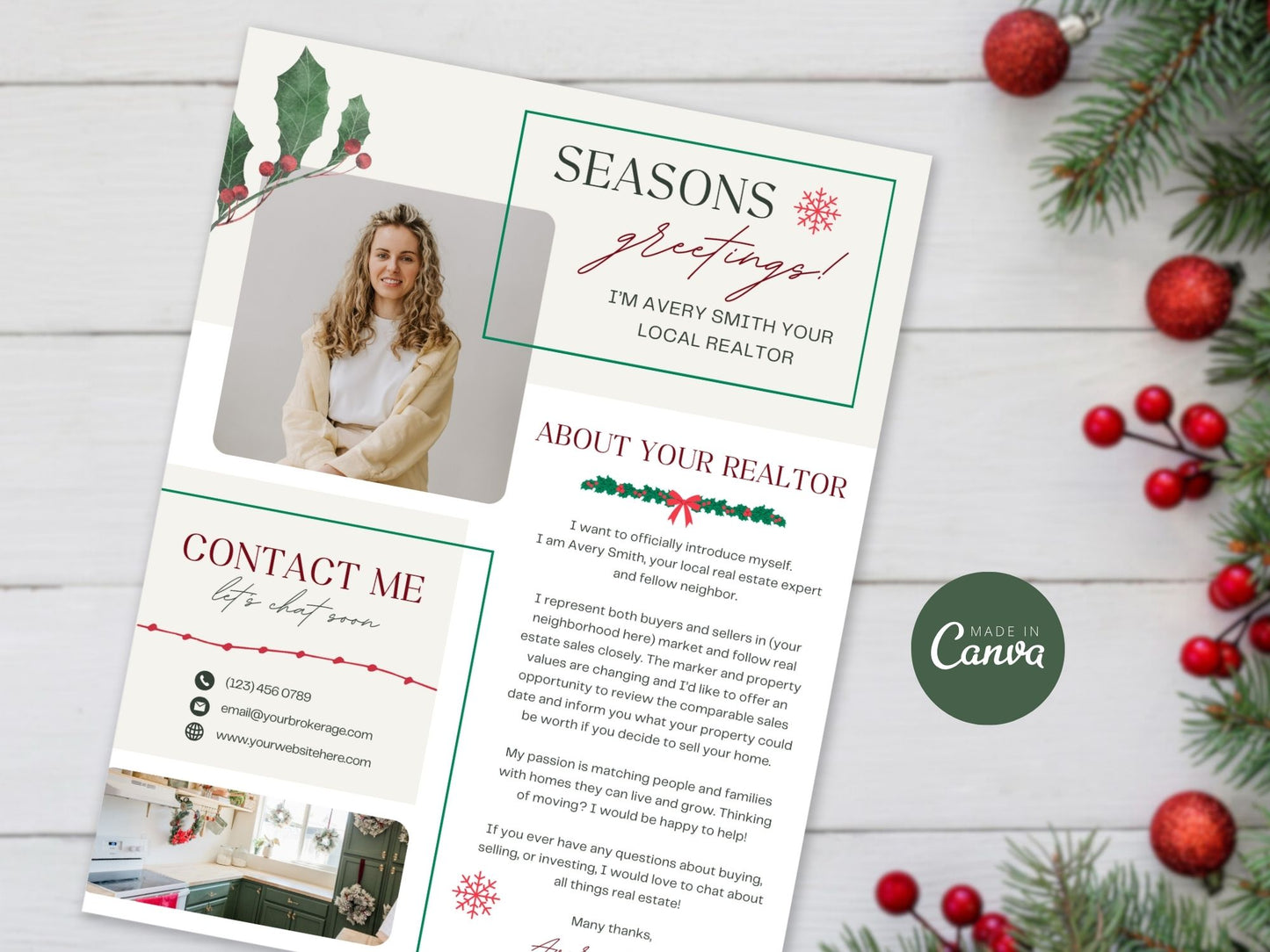 Real Estate Winter Holiday Letter - Expressing Warm Holiday Greetings and Gratitude to Clients and the Community